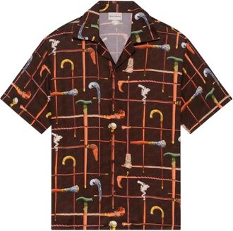 Dr&ocirc;le de Monsieur Chemise Cannes - Heren - Korte mouwen Overhemden - Veelkleurig - L - Overhemden