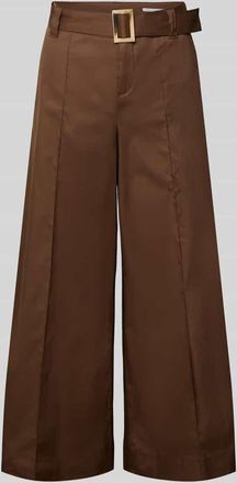 M.A.C Wide Leg Hose mit G&uuml;rtel Modell Carletta in Schoko, Gr&ouml;&szlig;e 34