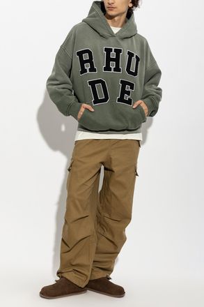 Rhude Sweatshirt With Logo, Mens, Green
