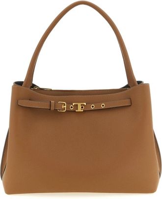 Tod's Tim Top Handle Piccola - Dames - Tassen - Bruin - Maat: ONE Size Zijde