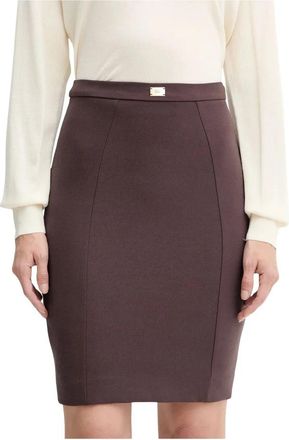 Elisabetta Franchi Pencil Skirt - Dames - Kokerrokken - Paars - S - Katoen - Rokken
