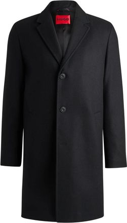 HUGO BOSS Stijlvolle Jas - Heren - Mantel - Zwart - M - Jassen