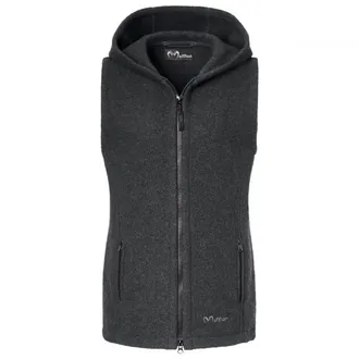 Mufflon Momo Merinogilet f&uuml;r Damen | grau/schwarz