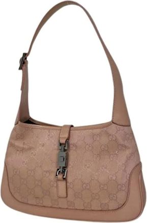 Gucci Pre-owned Shoulder Bags, female, Pink, Size: ONE SIZE Pre-owned Vintage GG Canvas Shoulder Bag