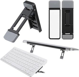 OEM Soporte Port&aacute;til Para Teclado, Soporte Plegable Para Port&aacute;til, Elevador Teclado Autoadhesivo, Ajustable Compatible Varios Port&aacute;tiles, Color Negro