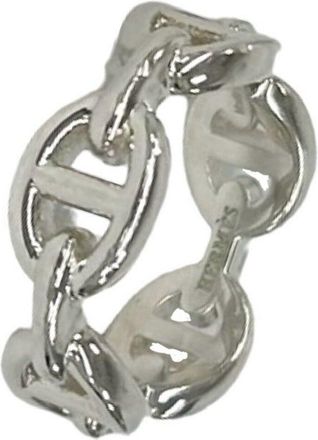 Herm&egrave;s Silver Silver 925 Band Ring (Pre-Owned)