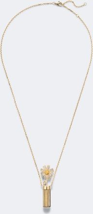 Yvonne L&eacute;on Yvonne L&eacute;on Vase Berlingot and Daisy 9kt gold pendant necklace with diamonds and citrines