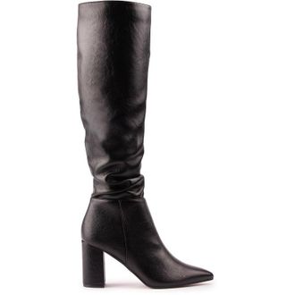V.Gan Womens Vegan Peach Knee High Boots - Black - Size UK 7