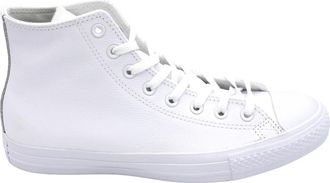 Converse Leren Hi-Top Rubberen Zool Sneakers - Dames - Sneakers - Wit - 38 EU - Schoenen