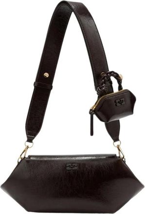 Ganni Bolso de Hombro Bou East/West Shine - Bags - Mujer - Marr&oacute;n - ONE SIZE