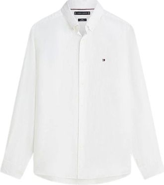 Tommy Hilfiger Heren, Overhemden, Wit, Maat: XL Linnen