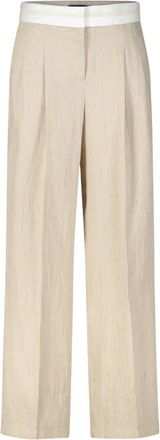 Cambio Wide Broeken - Dames - Wijde Broeken - Beige - 2XL - Broeken