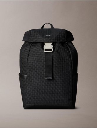Calvin Klein Mens Woven Backpack - Black