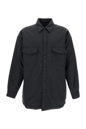 Maison Margiela Black Grey Cotton-Wool Reversible Overshirt