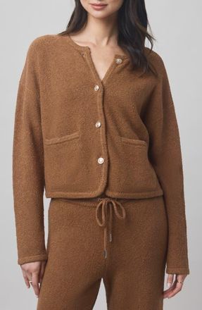 Splendid x @cellajaneblog Bouclé Cardigan in Caramel at Nordstrom, Size X-Large