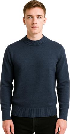 Generic Mens Crew Neck Knitted Jumper - Premium Quality Wool Blend Sweater for Everyday Classic Wear M-2XL (22915) (UK, Alpha, XL, Regular, Regular, Dark Stee