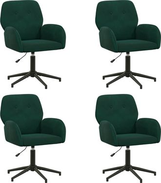 vidaXL Sillas De Escritorio Giratorias 4 Uds. 54 X 55 X 90 Cm Vidaxl