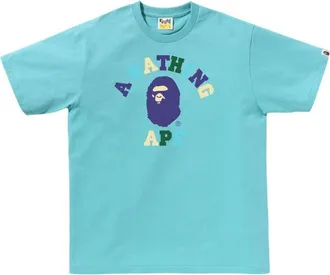 A Bathing Ape Colors College T-Shirt Blue 1L30-110-019-BLU