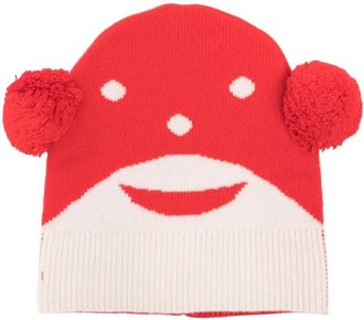 Walter Van Beirendonck pop-up animal ears beanie - unisex - Wool - One Size - Red