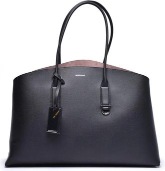 Emporio Armani Spacious Black Shopper Bag with Internal Compartments