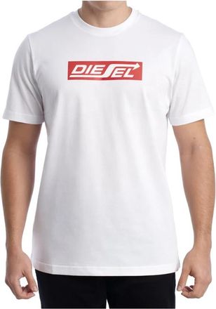 Diesel Logo Graphic T-Shirt - Heren - T-shirts - Wit - 2XL - Katoen - Tops