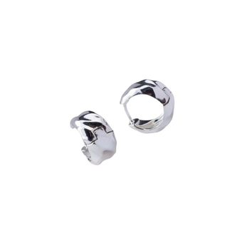 Pandora Accessoires, Dames, Wit, ONE Size, Kleine Golvende Hoepeloorbellen