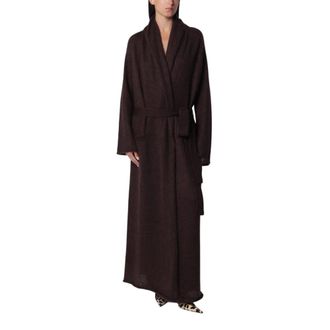 Andamane Truien & Vesten, Dames, Bruin, S, Vika Gebreide Maxi Cardigan