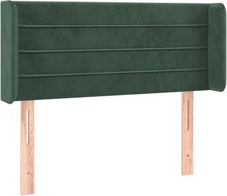 vidaXL Cabecero Con Led De Terciopelo Verde Oscuro 93x16x78/88 Cm Vidaxl