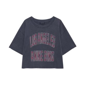 Anine Bing Dames, Tops, Grijs, Maat: XS Katoen