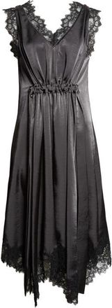 3.1 Phillip Lim Lace Detail Satin Dress in Slate at Nordstrom, Size 12