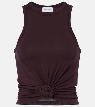 Magda Butrym Floral-applique cotton-blend tank top