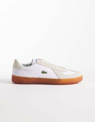 Lacoste Baseshot Pro - Sneakers bianche con suola in gomma e logo-Bianco