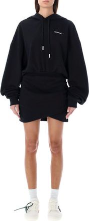 Off-white Black Logo Hood Mini Dress