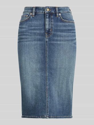 Lauren Ralph Lauren Regular Fit Midi-Rock aus Denim in Jeansblau, Gr&ouml;&szlig;e 36