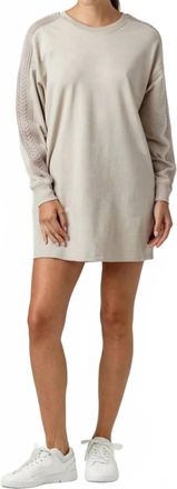 Sundays Rosemary Long Sleeve Sweatshirt Dress In Taupe