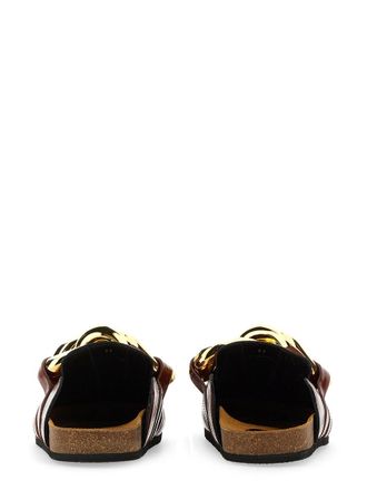 J.W.Anderson Chain Leather Mule Sandal - Brown