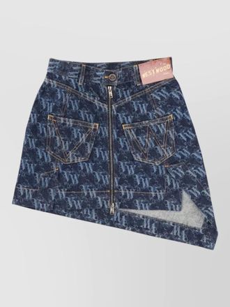 Vivienne Westwood asymmetric hem skirt belt loops pockets