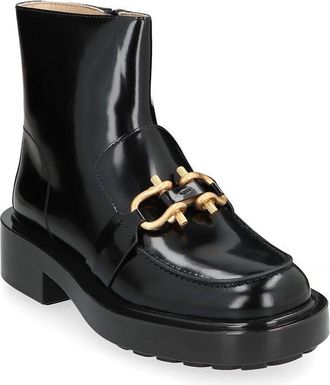 Bottega Veneta Womens Black Calfskin Ankle Boots