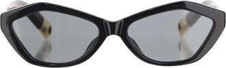 Jacquemus Sunglasses, female, Black, Size: ONE SIZE Angled-frame Sunglasses