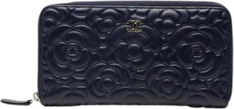 Chanel Pre-owned Wallets, female, Blue, Size: ONE SIZE Pre-owned Leather Wallet