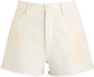 Frame Denim The Dare Crotchet Denim Shorts - White - 29 (W29 / UK12 / M)