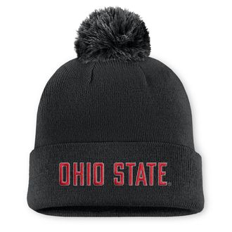 Nike Ohio State Peak Nike Unisex College Cuffed Beanie in Black | NC1600AOH-708