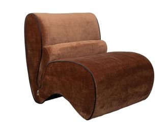 Dutchbone Sill&oacute;n de terciopelo elegante