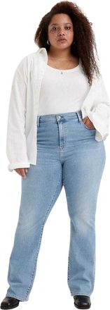 Levi's Damesjeans 725 met hoge taille en bootcut-pasvorm (Lichtblauw)