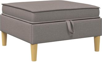 vidaXL Taburete De Sof&aacute; Con Almacenamiento Topo 70 X 70 X 40 Cm Tela Vidaxl