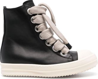 Rick Owens Jumbo Laced sneakers - women - Calf Leather/Rubber/Calf Leather/Rubber - 36 - Black