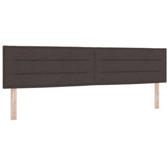vidaXL Testiera con testiera Marrone scuro 200 cm Tessuto vidaXL