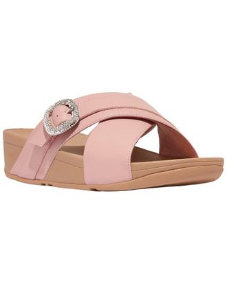 FitFlop Fitflop Lulu Crystal Buckle Leather Cross Slide