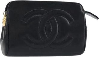Chanel Pre-owned Clutches, female, Black, Size: ONE SIZE Pre-owned Pouch