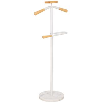 Wanderlust Deco Perchero de metal y madera blanco 120h cm